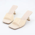 Summer Concise Women Slippers Transparent Square Toe Slides Sandals Ladies Comfortable Lightweight Designer Beach Shoe