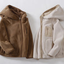 Teenagers Autumn Winter Hooded Jacket Kids Thicken Warm Zipper Outerwear Children's Windproof Jackets