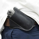 Leather Anti-scratch Storage Sheath Folding Flick Knife Waist Belt Clip Holder Pocket Knives Pack Tools for Camping