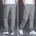 Casual Pants Men Cotton Breathable Joggers Men Military Straight Multi-pocket Work Trousers Male