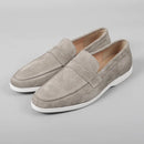 Loafers Spring and Autumn Suede Leather Flat Genuine Leather Men Walking Shoes Casual Shoes