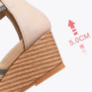 Wedge heel platform sandals women summer heel zipper Roman shoes casual women sandals