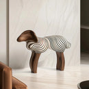 Light Luxury Creative Abstract Lamb Solid Wood Stool Artistic Design Sense Children's Household