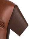 Thigh Boots Women Toe Heels 7cm Embroider Leisure Female