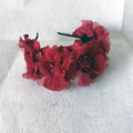 garland bridal mesh headband girls curled flower core flower headband performance hair accessories