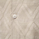 Jacquard Men's Short Sleeve Shirts  Turn-down Collar Casual Summer Shirts for Men