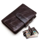 Genuine Leather Men Short Wallets Hasp Purse Retro Male Mini Wallets