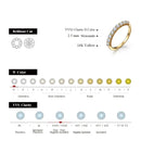 Luxury Round Cut Ring for Women Solid Ring Engegament Wedding Band Fine Party