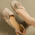 Women's Natural Suede Leather Square Toe Pumps Elegant Ladies Dress Shoe