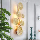 Wall Lamp Gold Lotus Leaf Led Wall Lamp Nordic Bedside Living Room Decor Home Lighting Wall Sconce Lamp