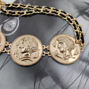 Designer Gold Chain Belt Woman Dress Long Adjustable Punk Metal Belts For Women High Quality Luxury Brand Waistband