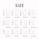 24 PCs Long French Minimalist Floral Nails with 1 Jelly Gel and 1 Nail File