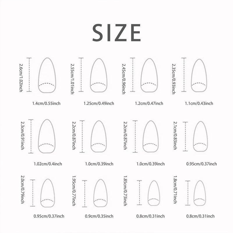 24 PCs Long French Minimalist Floral Nails with 1 Jelly Gel and 1 Nail File