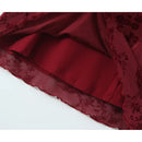 Women Flocking Flower Mesh Mini Dress Flare Sleeve Female Autumn Mini Dress