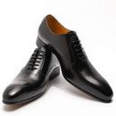 Luxury men Oxford leather shoes handmade pointed lace-up formal shoes