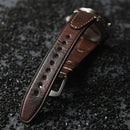 Handmade Head Leather Strap Rubbed Genuine Leather Men Watch