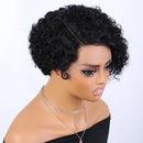 Hair Wigs Long Pixie Cut Curly Bob Side Part Lace Front For Women Remy Hair Wigs