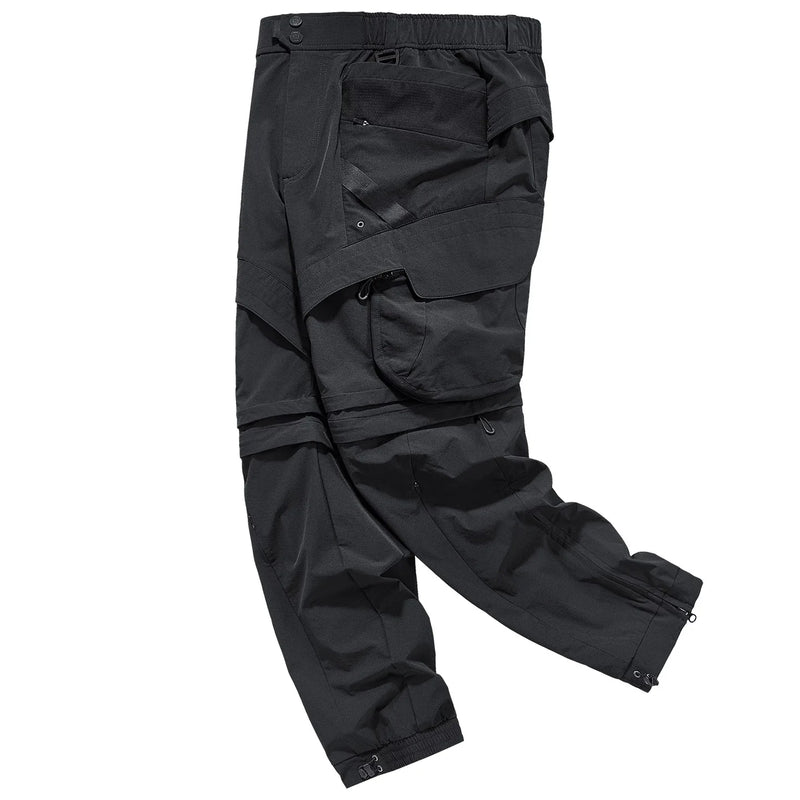 Spliced Cargo Pants Man Outdoor Sport Tactical Detachable Quick-dry Pants