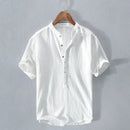 Linen Pullover Youth Breathable Versatile Summer Men Shirt