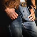 11.5oz Denim Washed Straight Jeans for Men Casual Pants