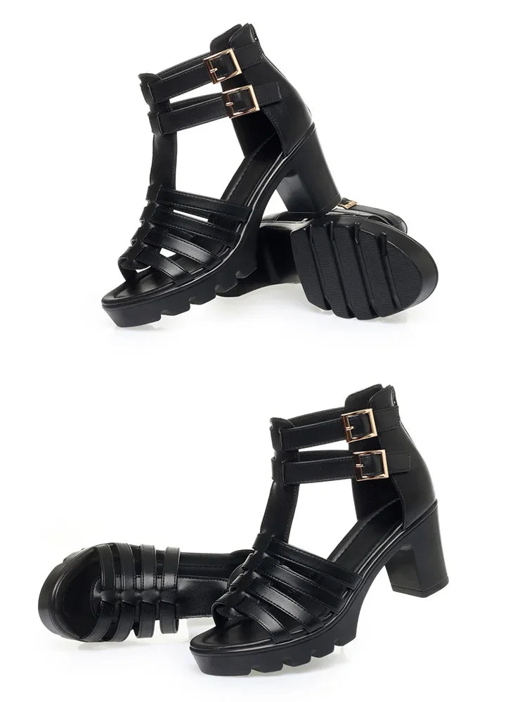 Elegant Ladies Sandals Summer Platform Shoes Summer Women Gladiator Sandals