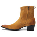 Mens Genuine Leather Chelsea Boots Shoes Customized Handmade Designer Short Boots Men