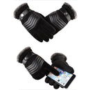 Men Leather Gloves Real Winter Gloves Warm Thick Driving Skiing Men's Gloves