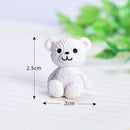 Resin Kawaii Bear Figurines Miniature Craft Fairy Garden Ornament Miniature Dollhouse Home Decoration Accessories