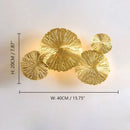 Wall Lamp Gold Lotus Leaf Led Wall Lamp Nordic Bedside Living Room Decor Home Lighting Wall Sconce Lamp