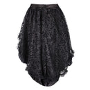 Corset Skirt Back Zipper Closure Lace Overlay Gothic Hot Asymmetrical Skirts