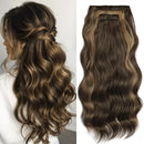 Wave Clip in Hair Extensions  22 inches 4 pcs/lot  220g Soft Natural Heat Resistant Fiber Clip Hair