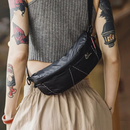 Tactical Adjustable Black Crossbody Bag Unisex Outdoor Waist Pack Motorcycle Chest Bag for Cycling Travel Coin Purse