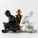 Nordic Creative Reading Statues Desktop Decor Art Bookends Ceramic Book Holder Study Office Home Decoration Book Stand