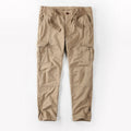 Mens Cargo Pants Camouflage Cotton Pockets and Leg Opening Zipper Loose Trousers