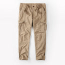 Mens Cargo Pants Camouflage Cotton Pockets and Leg Opening Zipper Loose Trousers