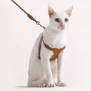 Adjustable Leather Cat Harness and Leash Set Kitten Accessories Pet Items Gatos Accesorios Cat Anti Bite