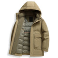 Down Jacket Men Winter Casual Lightweight Warm White Duck Down Parka Short Puffer Coat