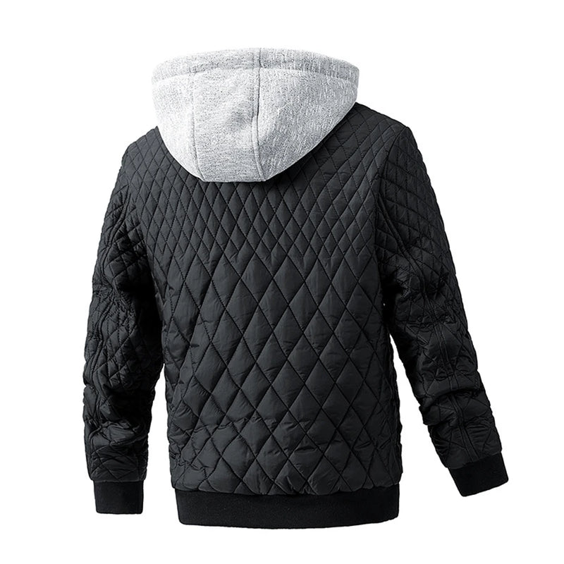 Jackets Men Autumn Winter Warm Thick Jacket Coat Casual Prismatic Plaid Coat Outerwear