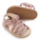 Summer 0-1Y Solid Color Comfortable Baby Girl Sandals Breathable Summer