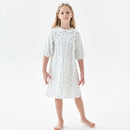 kids girls summer floral print white cotton flare dress child teen girl cotton lining dresses