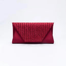 Clutch Handbag Rhinestone Bag Women Evening Wedding Banquet Shoulder Purse Pleated Satin Bag