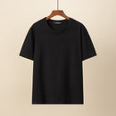Women Summer Classic Cotton Solid O-Neck Tees Short Sleeve Tops Oversized Curve Clothes