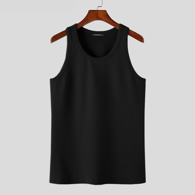 Men Tank Tops Sleeveless Solid All-match Simple Male Clothing Casual Male Waistcoat