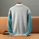 Autumn winter Thick Men Sweater Cashmere Pullover Casual Loose Knit Contrasting Menswear Warm