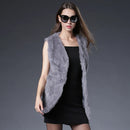 Real Fur Vest Long Natural Jacket For Women Luxury Leather Autumn Winter Spring Outwear Fur Clothing
