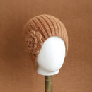 Flower Knitted Hat Wool Beanie Hat Keep Warm Ear Protection Crochet Caps Gifts for Winter Girls Women Outdoor