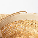Panama Top Hat Natural Grass Cowboy Hat with Rope Hook Foldable Straw Hat