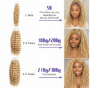 Hair extension packaging with product quantity and weight information, displayed on a white background, Obroi