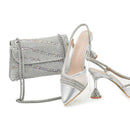Bag Set Ladies Shoe with Matching Bag Set Rhinestone Designer Shoes Women Luxury Pumps