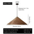 Simple Retro Rattan Pendant Light Nordic Designer Hanging Chandelier Table Bedroom Lighting Lamp